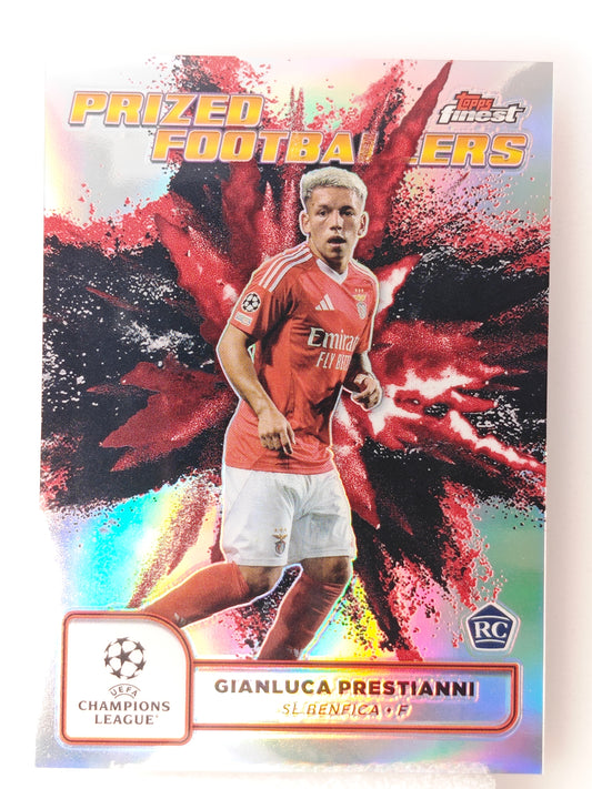 Gianluca Prestianni rc Fusion red/black casehit - Topps Finest 24/25