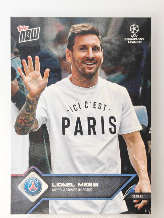 Lionel Messi arrives in paris  - Topps Now 21/22