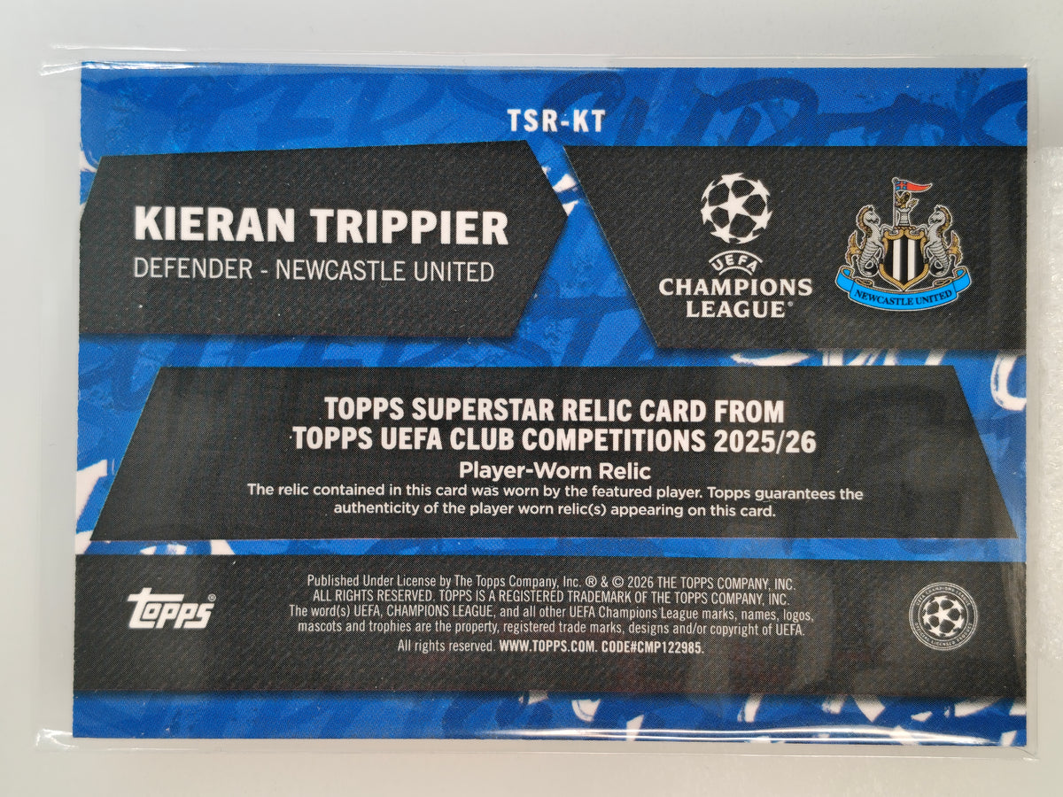 Kieran Trippier patch 1/5 player-worn - Topps Flagship 25/26