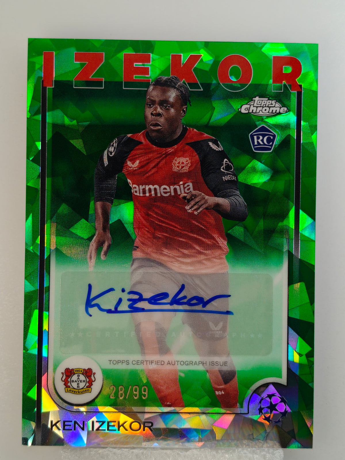 Ken Izekor auto /99 RC - Topps Chrome 24/25
