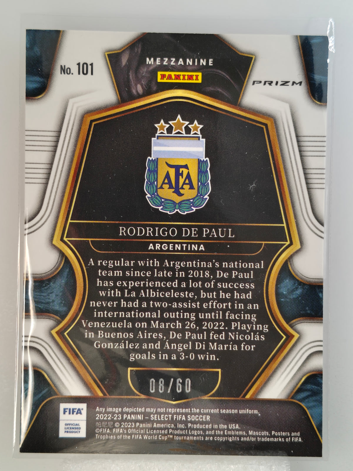Rodrigo De Paul /60 - Panini Select Fifa 22/23