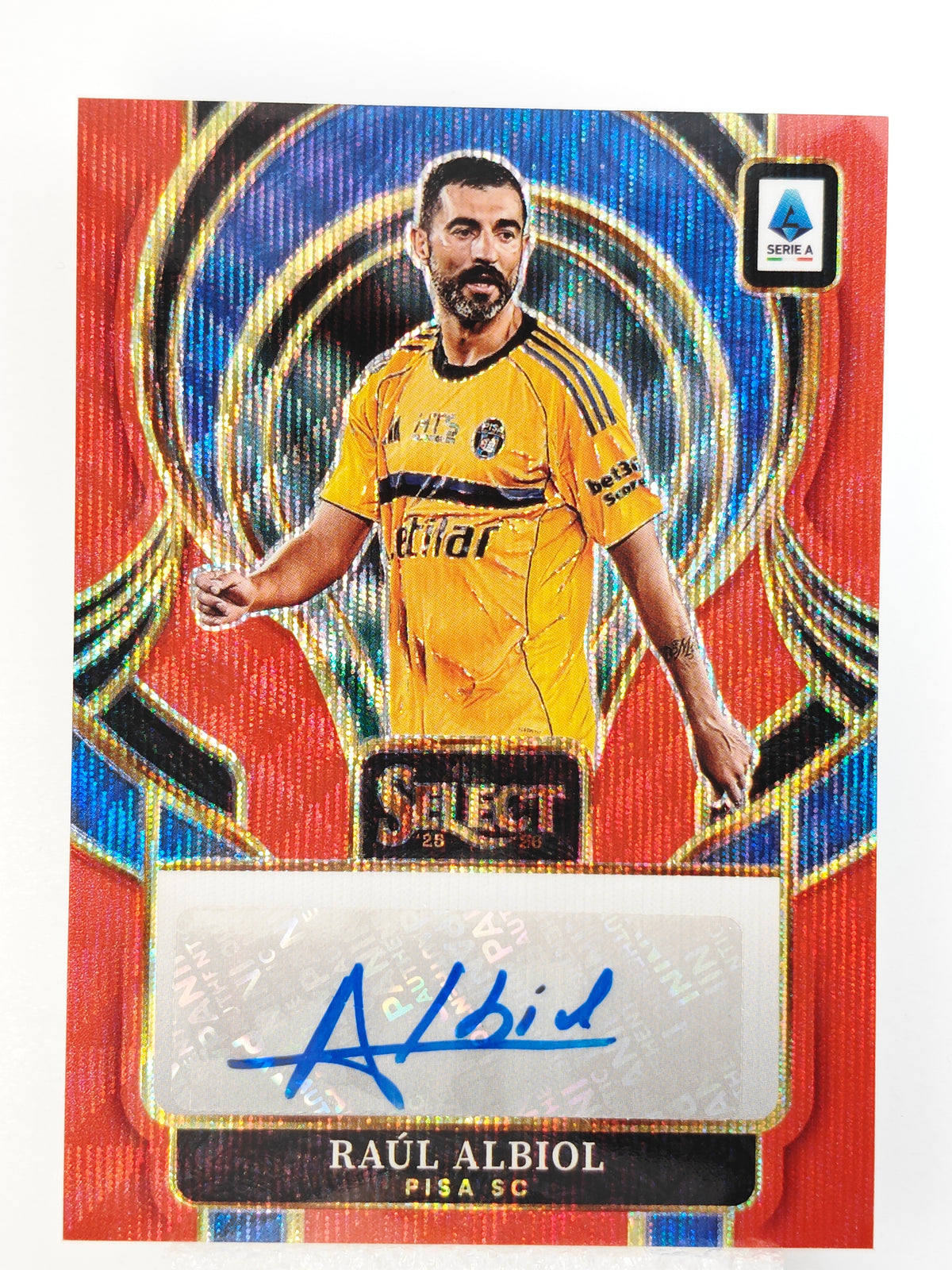 Raul Albiol auto red wave - Panini Select Serie A 25/26