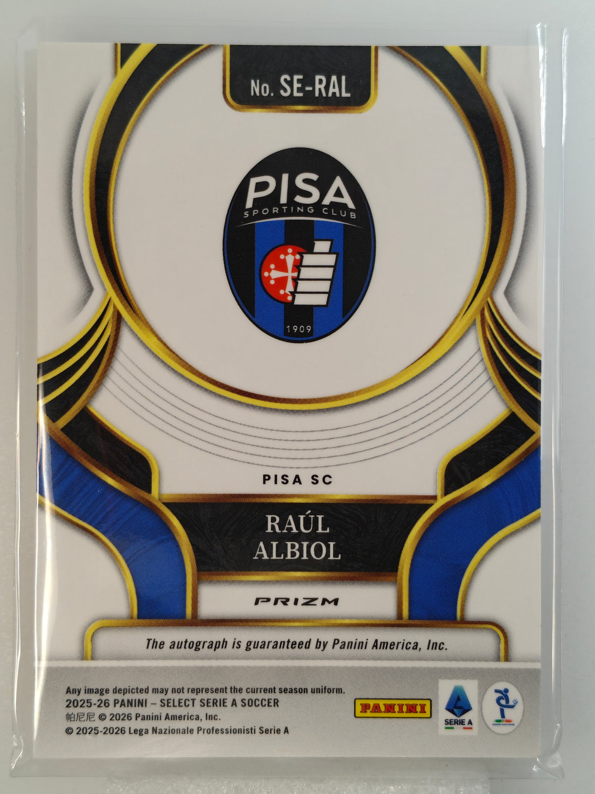 Raul Albiol auto red wave - Panini Select Serie A 25/26