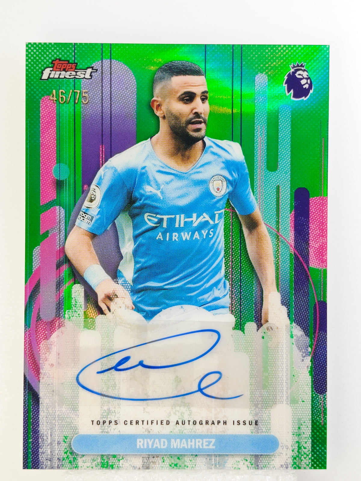 Riyah Mahrez auto /75 - Topps Finest Premier League 25/26