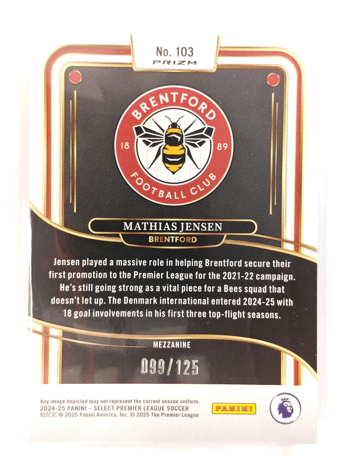 Mathias Jensen /125 - Panini Select Premier League 24/25