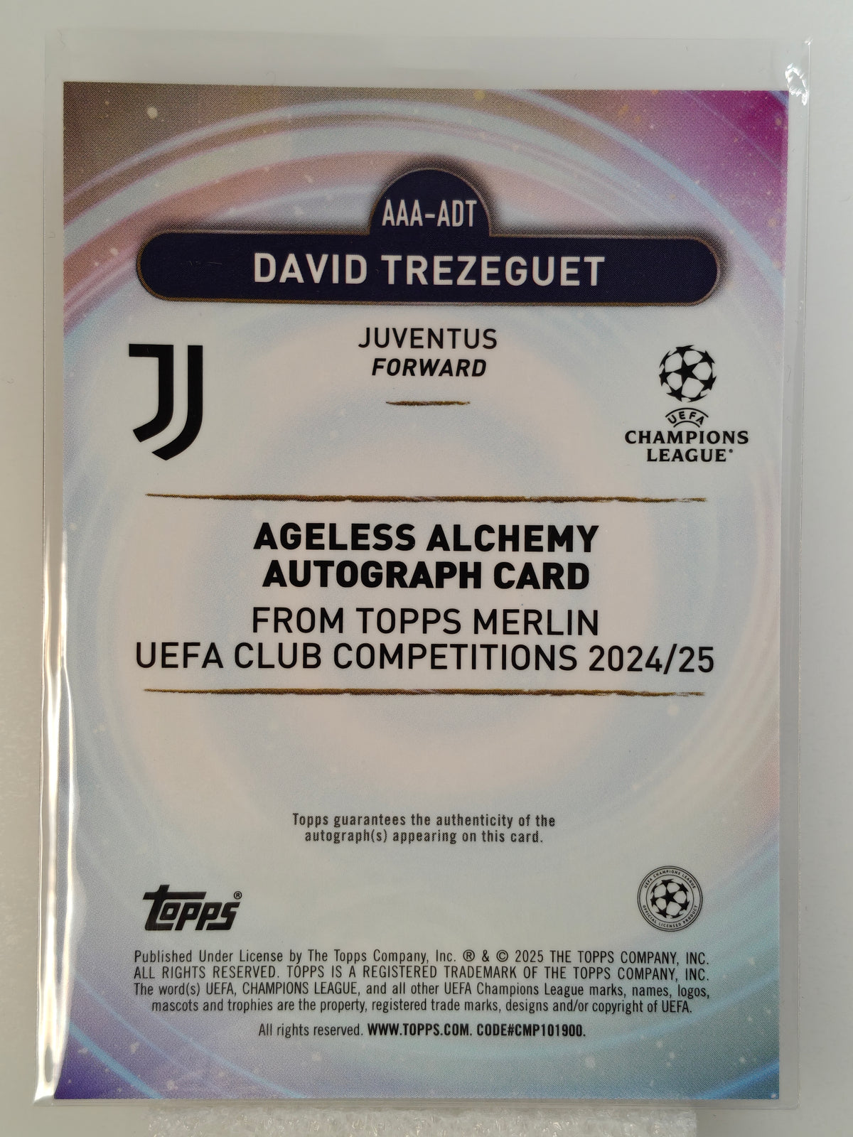 David Trezeguet auto /50 Ageless Alchemy - Topps Merlin 24/25