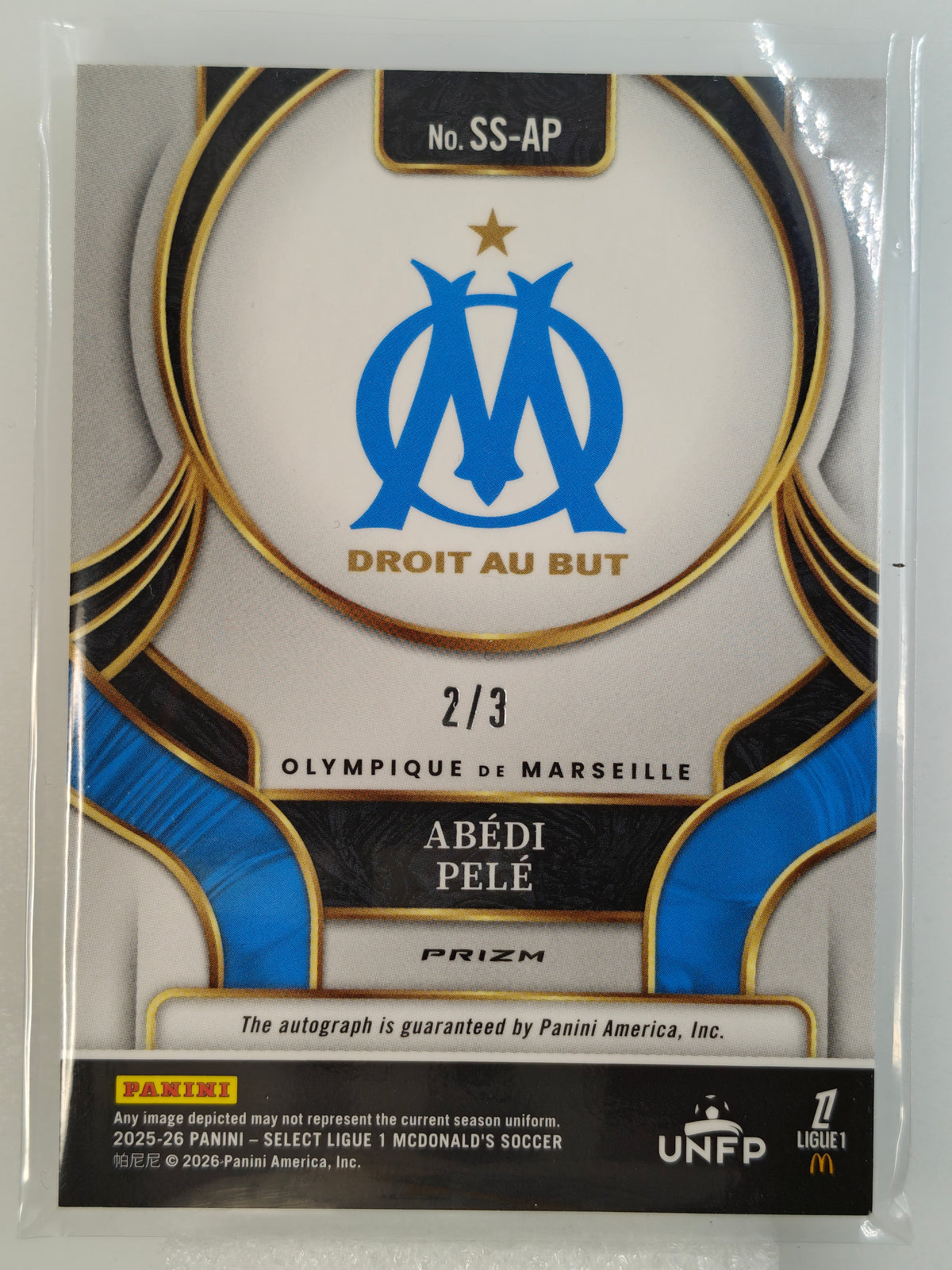 Abedi Pele auto /3 (Read) - Panini Select Ligue 1 25/26