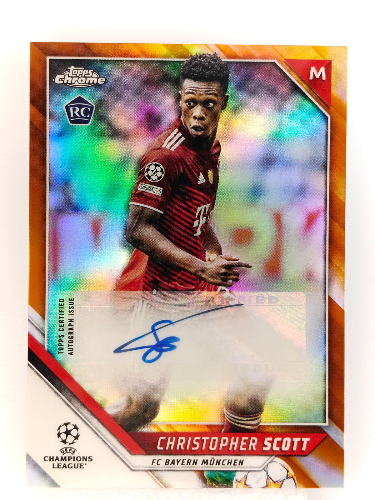 Christopher Scott auto /25 RC - Topps Chrome 21/22