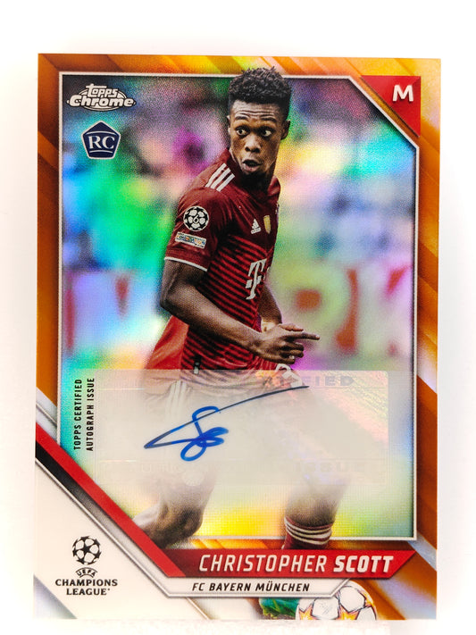 Christopher Scott auto /25 RC - Topps Chrome 21/22