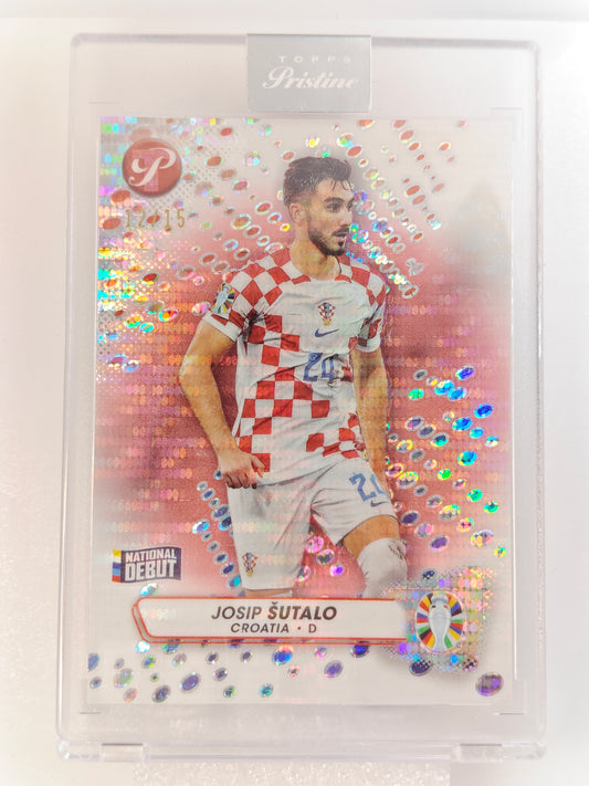 Josip Sutalo /15 RC National debut - Topps Pristine 23/24