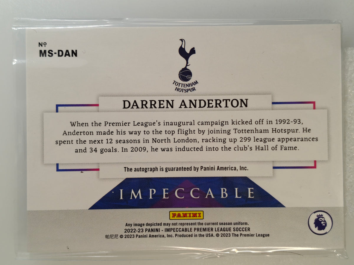 Darren Anderton auto /99 - Panini Impeccable 22/23