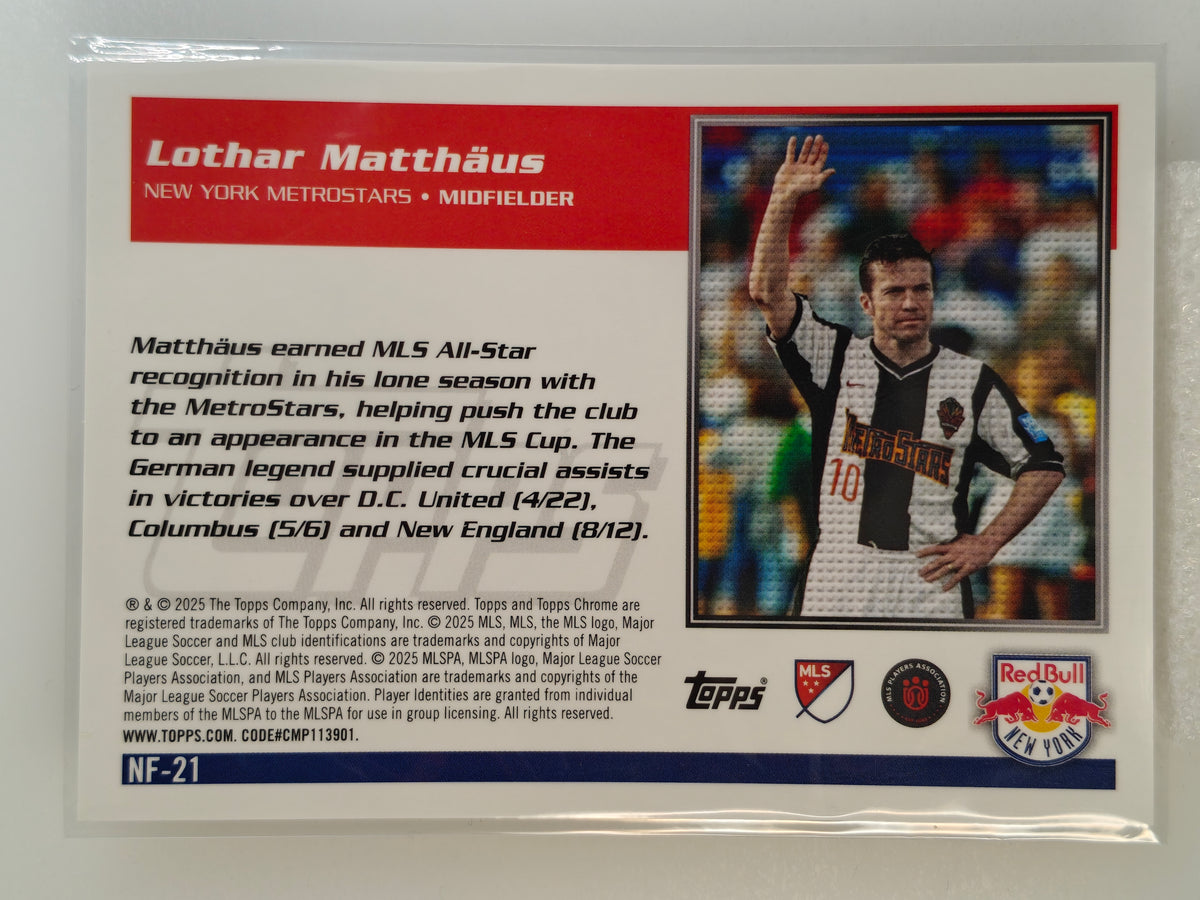 Lothar Matthaus /50 1995 - Topps Chrome MLS 25/26