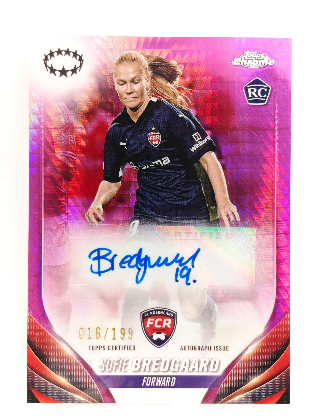 Sofie Bredgaard auto /199 RC - Topps Chrome 23/24