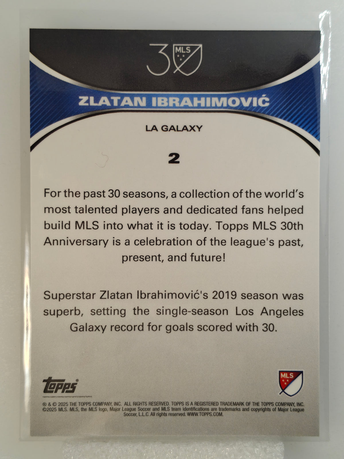 Zlatan Ibrahimovic /75 - Topps MLS 30th