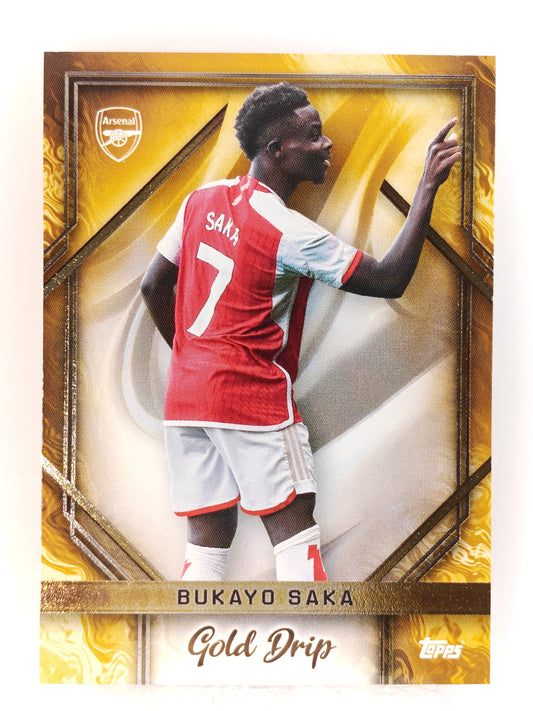 Bukayo Saka gold drip - Topps Teamset 23/24