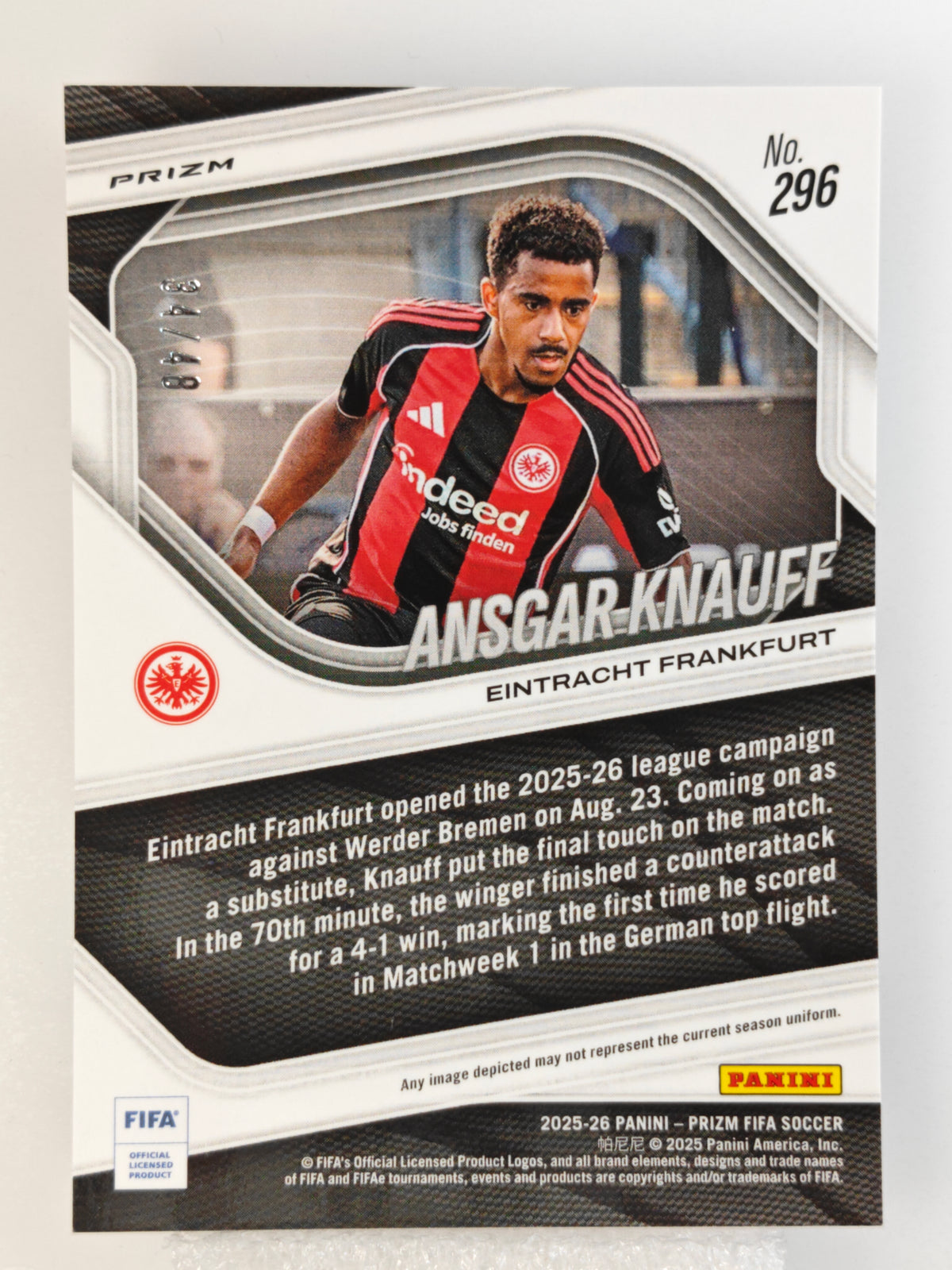 Ansgar Knauff /48 - Panini Prizm 25/26