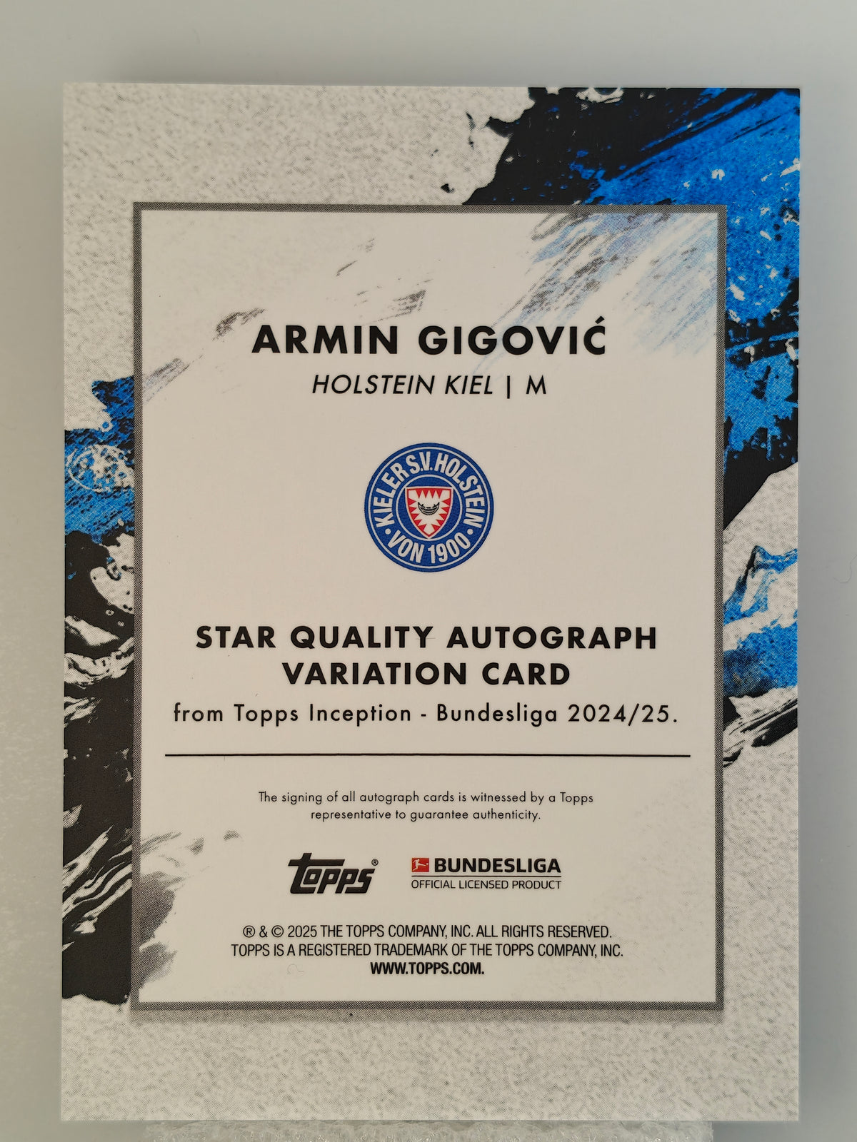 Armin Gigovic auto /99 RC - Topps Inceptions 24/25 Bundesliga