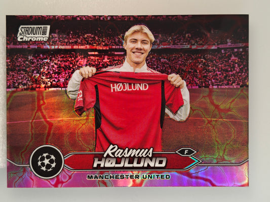 Rasmus Højlund Pink electric - Topps Stadium Chrome 23/24