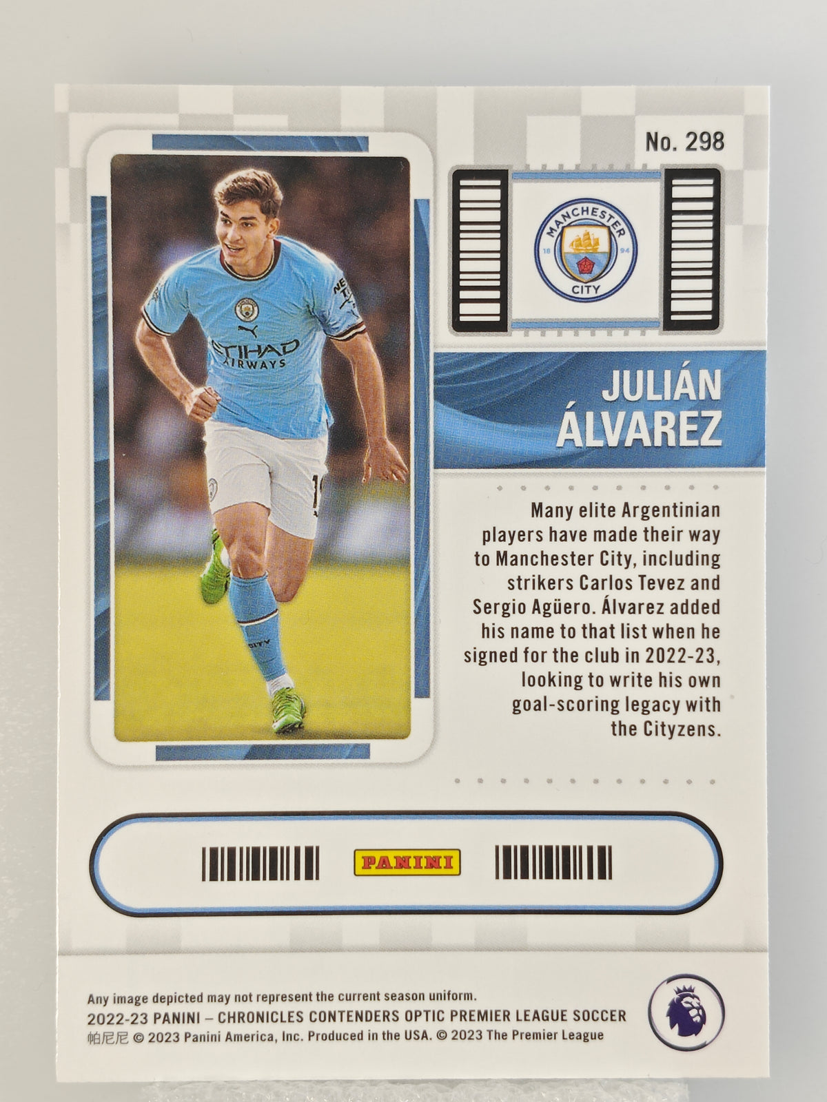 Julian Alvarez RC Rookie ticket - Panini Chronicles 22/23