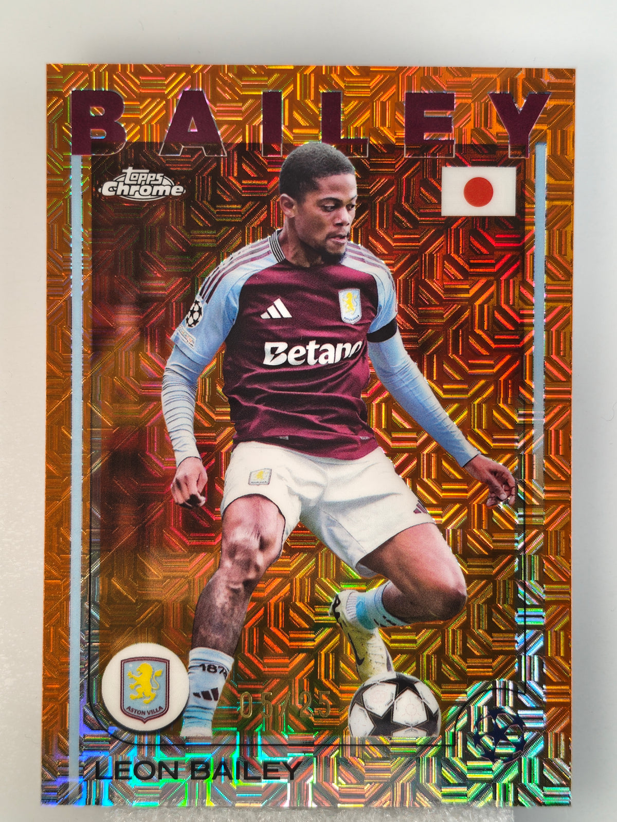 Leon Bailey /25 Japan - Topps Chrome 24/25