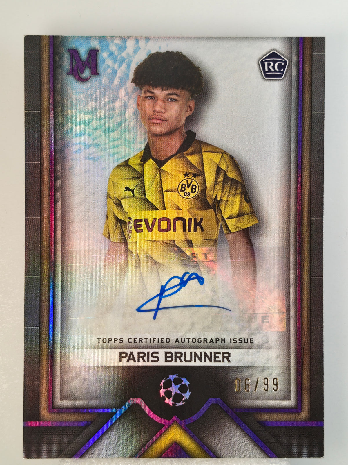 Paris Brunner auto /99 RC (Read) - Topps Museum 23/24