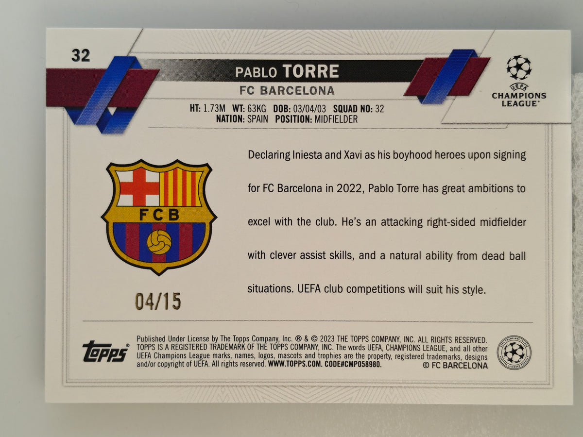 Pablo Torre /15 RC - Topps Carnaval 22/23