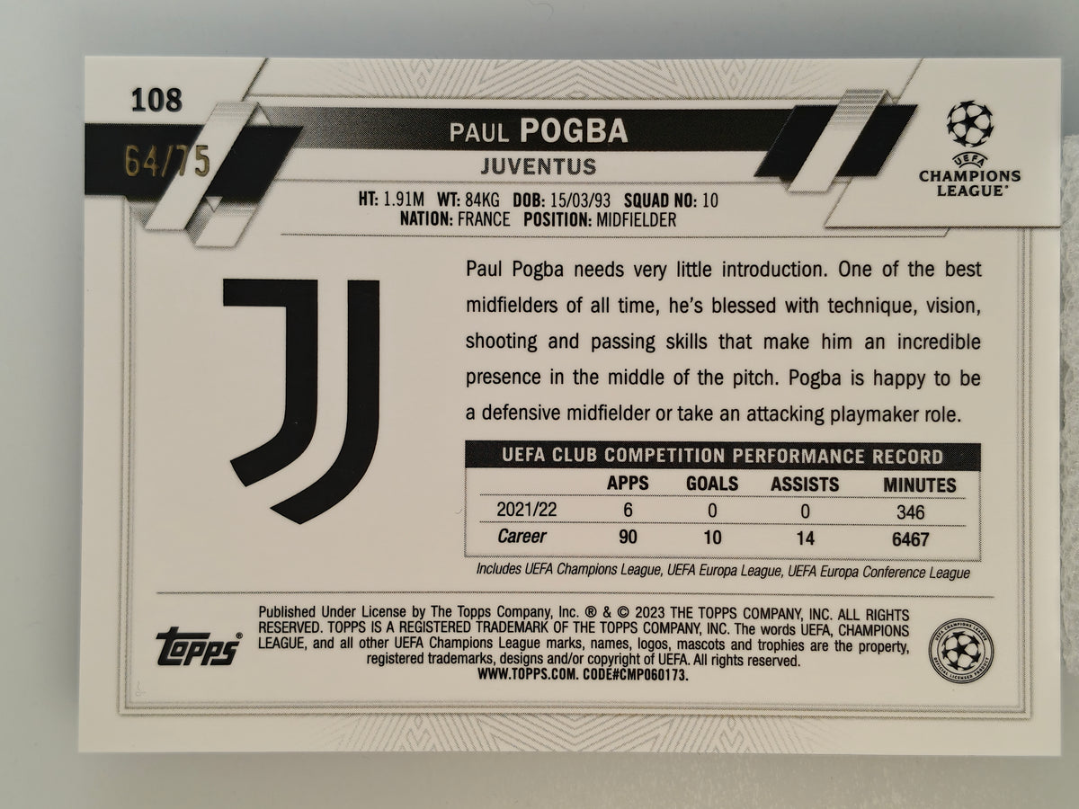 Paul Pogba /75 Seismic - Topps Chrome 22/23