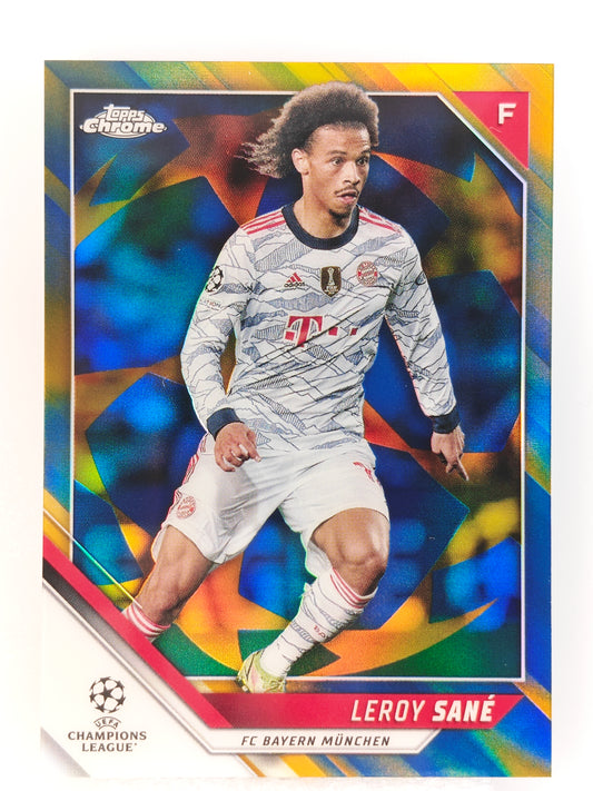 Leroy Sane /75 Starball Blue/gold SP - Topps Chrome 21/22