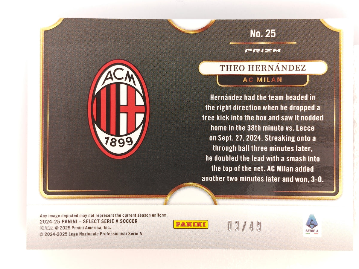 Theo Hernandez /49 snapshot colormatch - Panini Select Serie A 24/25