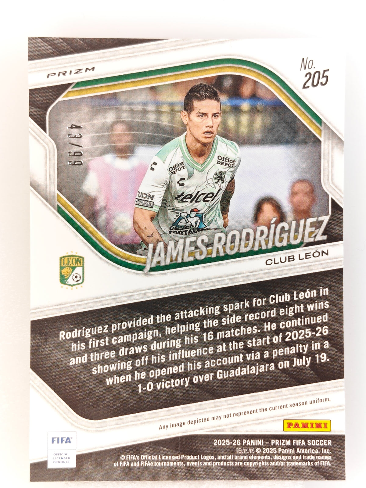 James Rodriguez /99 - Panini Prizm 25/26