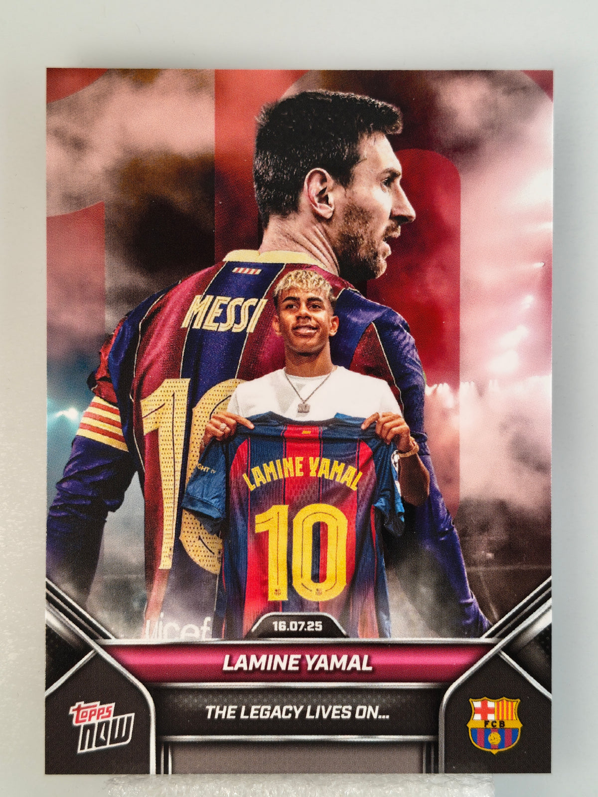 Lamine Yamal Lionel Messi The Legacy lives on - Topps Now