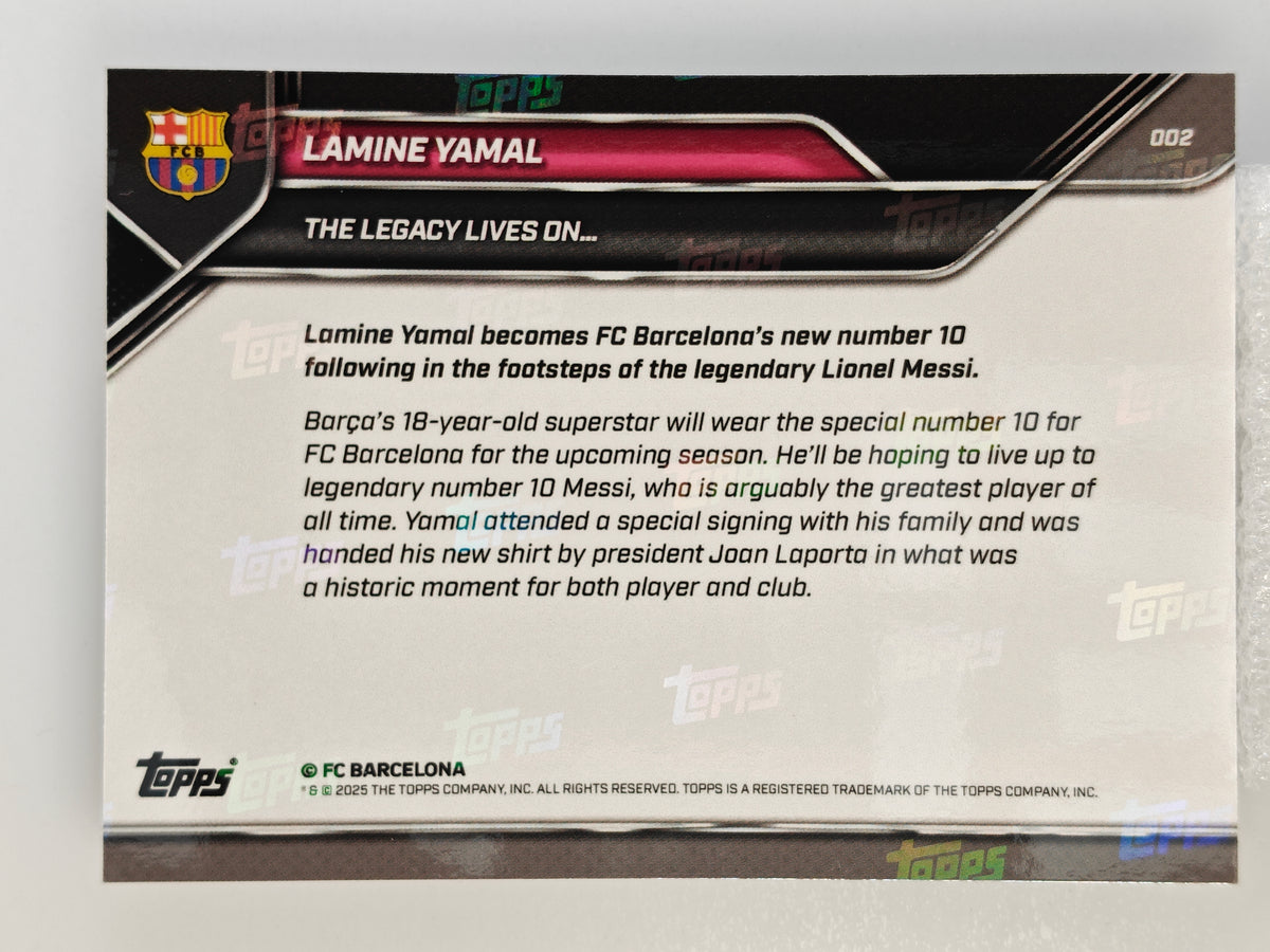 Lamine Yamal Lionel Messi The Legacy lives on - Topps Now