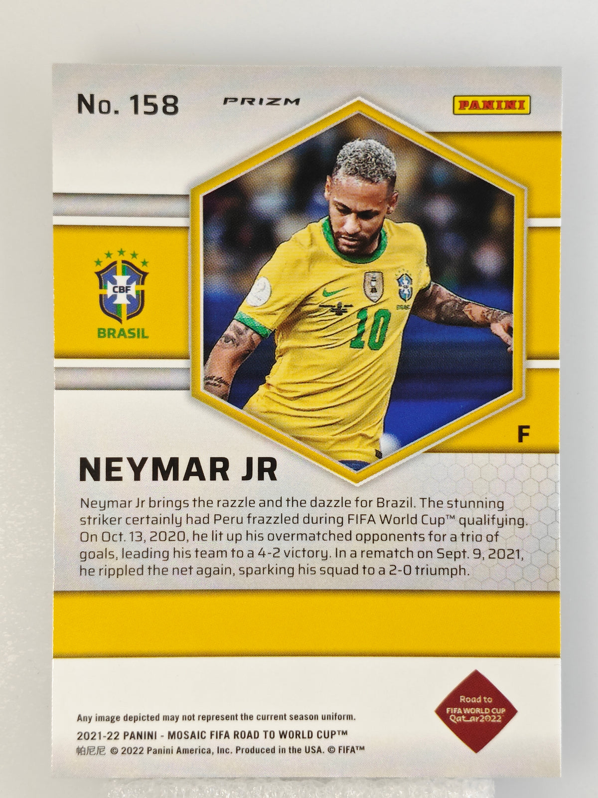 Neymar Reactive gold - Panini Mosaic 21/22