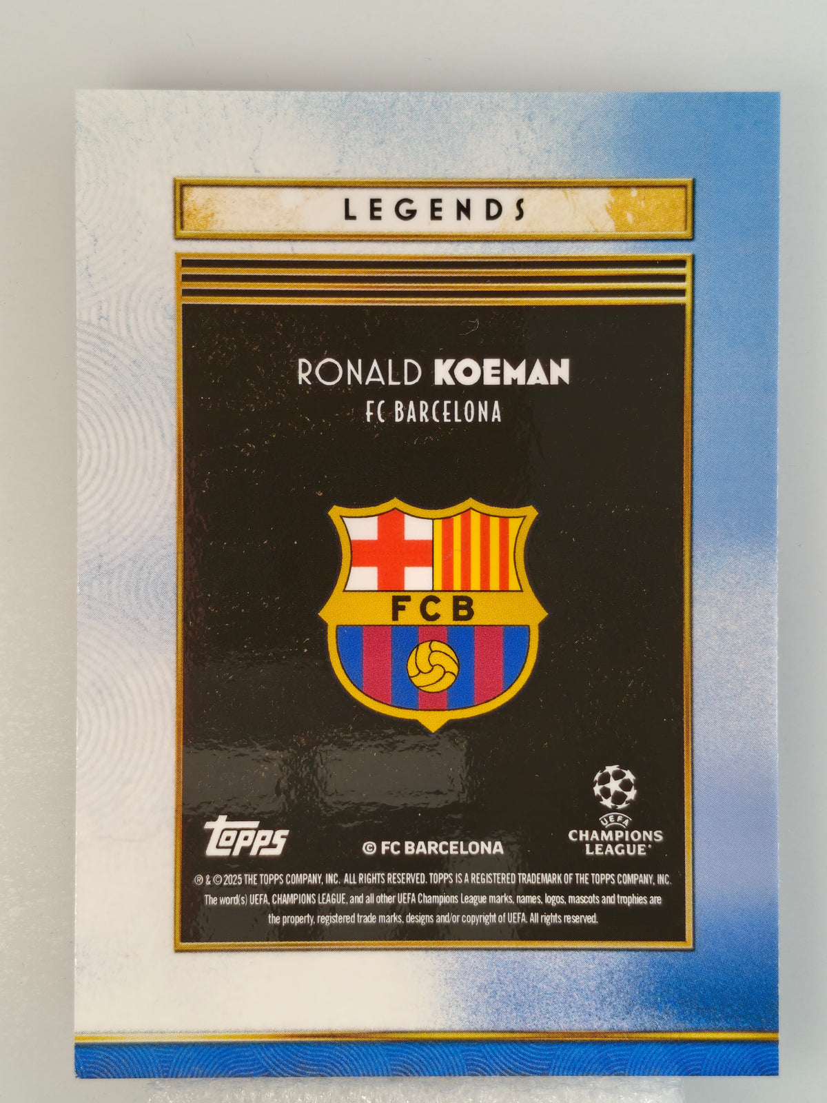 Ronald Koeman /99 - Topps Deco 25/26