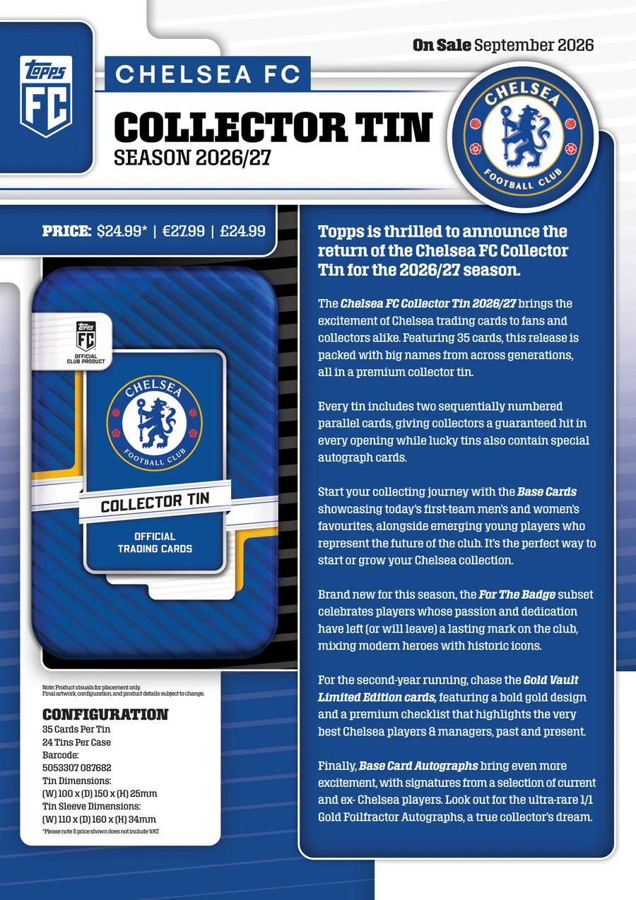 Topps Chelsea Collector Tin 2026/27
