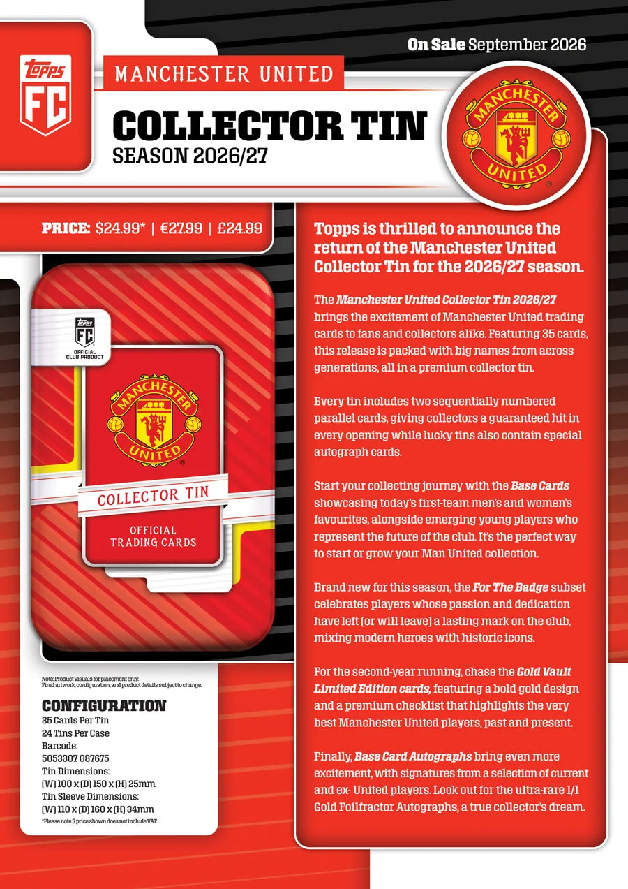 Topps Manchester United Collector Tin 2026/27